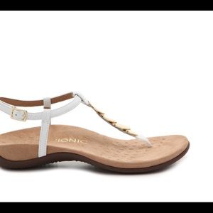 Vionic White and Gold Sandals